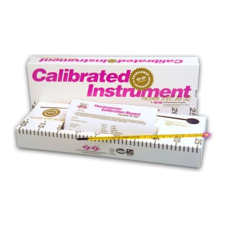 Bel-Art H-B Easy-Read Individually Calibrated Liquid-In-Glass Thermometer, 0 to 300F, 76 mm Immersion 602021200